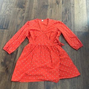 Old Navy floral cotton dress orange XL